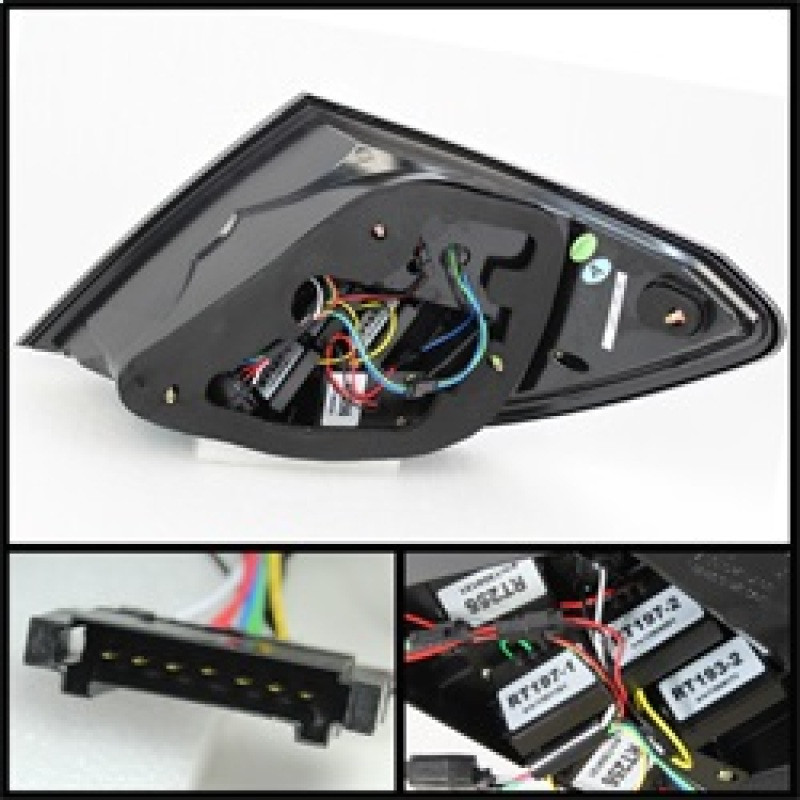 Spyder LED Tail Lights Incandescent only - Black for 08-11 Mercedes W204 C-Class