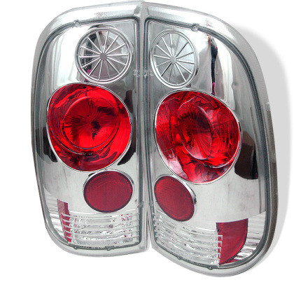 Spyder Euro Tail Lights Chrome for 97-03 Ford F150 / 99-07 F250 Super Duty