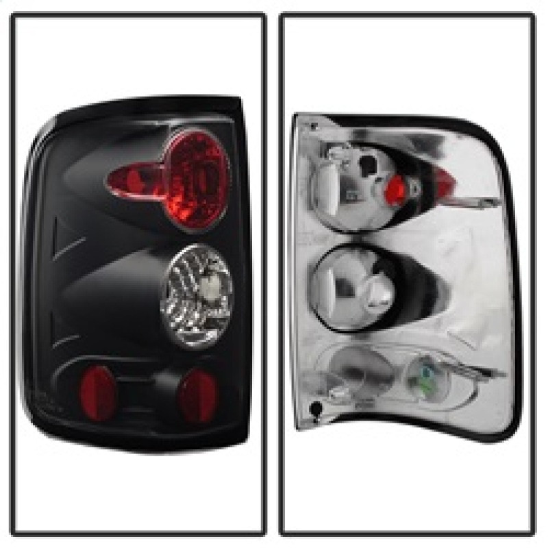 Spyder Euro Tail Lights Black for 04-08 Ford F150 (Not Fit Heritage & SVT)