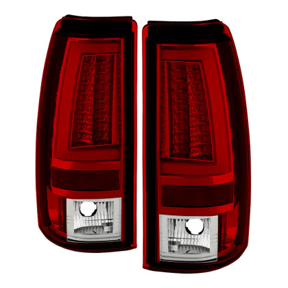 Spyder Version 2 LED Tail Lights - Red Clear for 03-06 Silverado 1500/2500