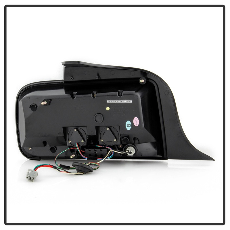 Spyder LED Tail Lights - Black for 05-09 Ford Mustang (Red Light Bar)