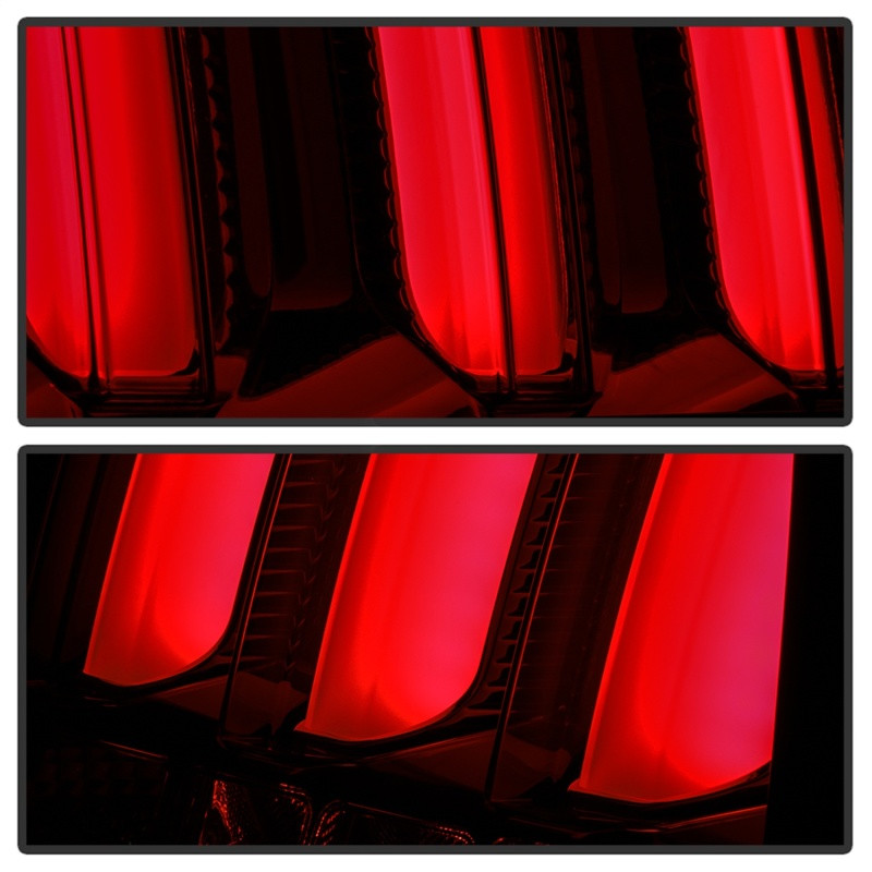 Spyder LED Tail Lights - Smoke for 05-09 Ford Mustang (Red Light Bar)