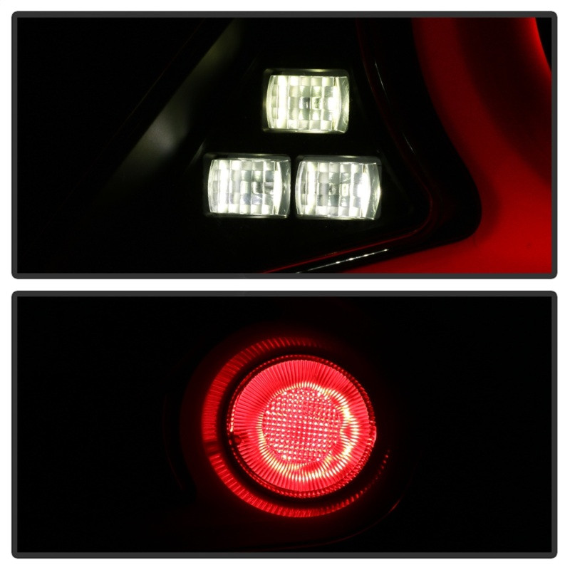 Spyder Light Bar LED Tail Lights - Black for 16-19 Honda Civic 4 Door