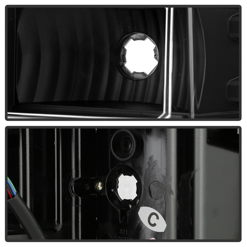 Spyder Light Bar LED Tail Lights - All Black for 16-18 Chevy Silverado