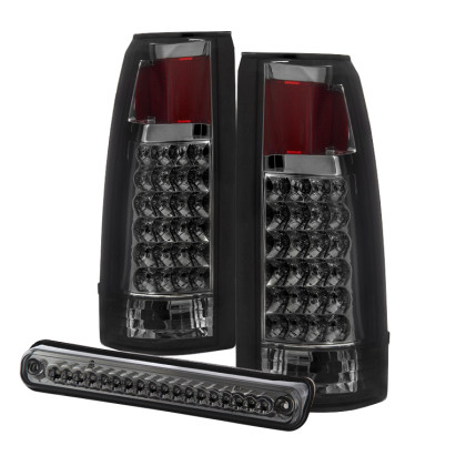 Xtune LED Tail Lights w/ 3rd LED Brake Light Smoked for 99-00 Yukon Denali