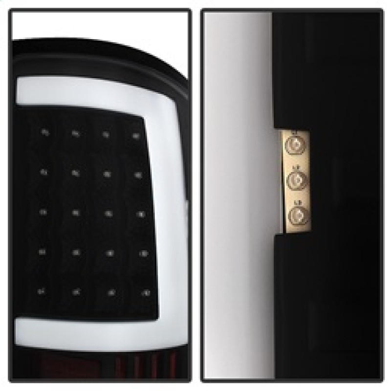 Spyder Xtune LED Tail Lights Black for 07-13 GMC Sierra