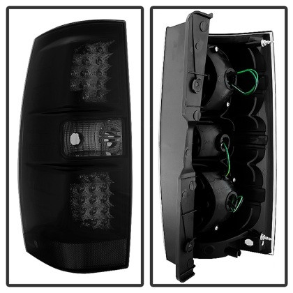 Spyder Xtune LED Tail Lights Black Smoked for 07-14 Yukon/Yukon Denali