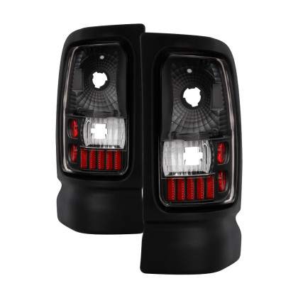 Xtune Euro Style Tail Lights Black for 94-01 Dodge Ram 1500/2500/3500