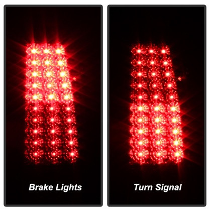 Spyder Xtune LED Tail Lights Red Clear for 99-02 Silverado 1500/2500/3500