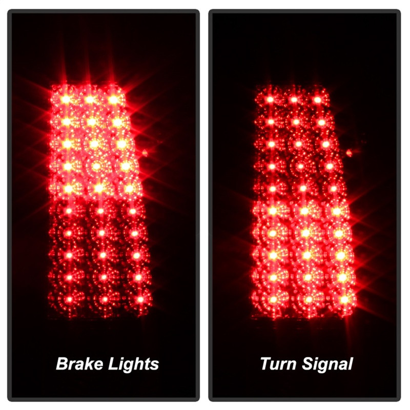 Spyder Xtune LED Tail Lights Red Clear for 99-02 Silverado 1500/2500/3500