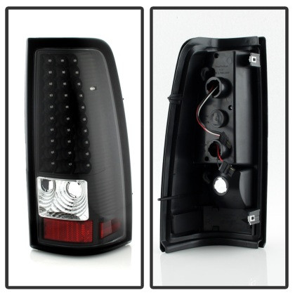 Spyder Xtune LED Tail Lights Black for 99-02 Silverado 1500/2500/3500
