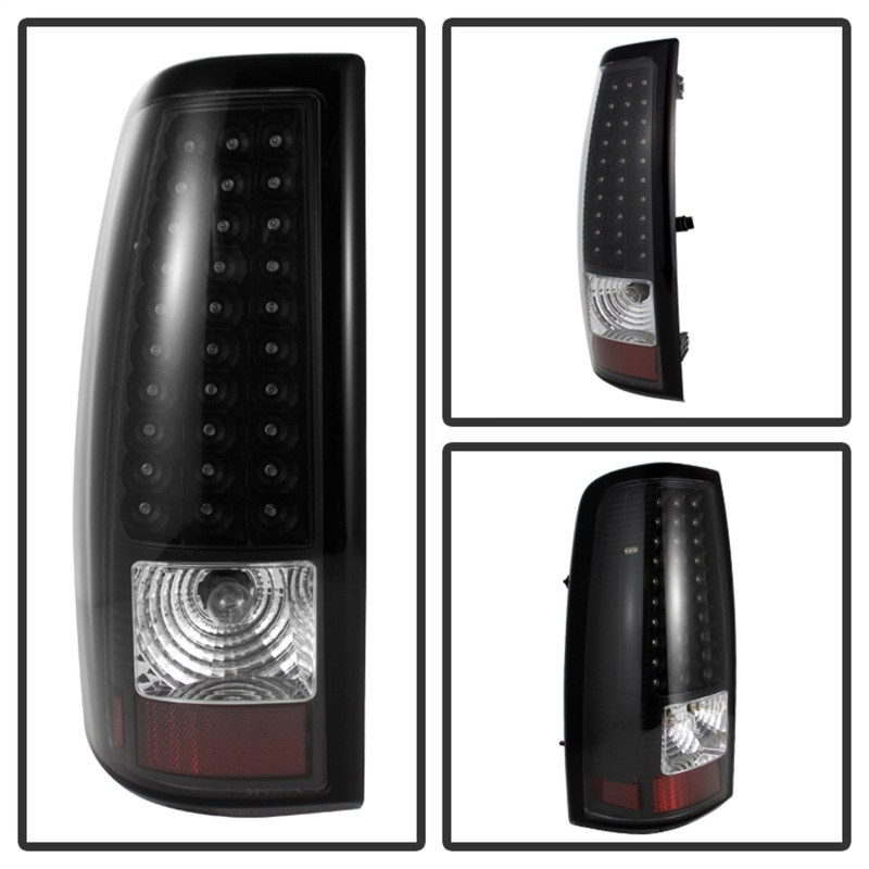 Xtune LED Tail Lights Black for 03-06 Silverado 1500/2500