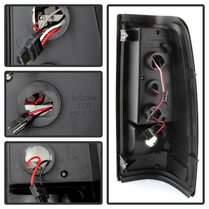 Xtune LED Tail Lights Black for 03-06 Silverado 1500/2500