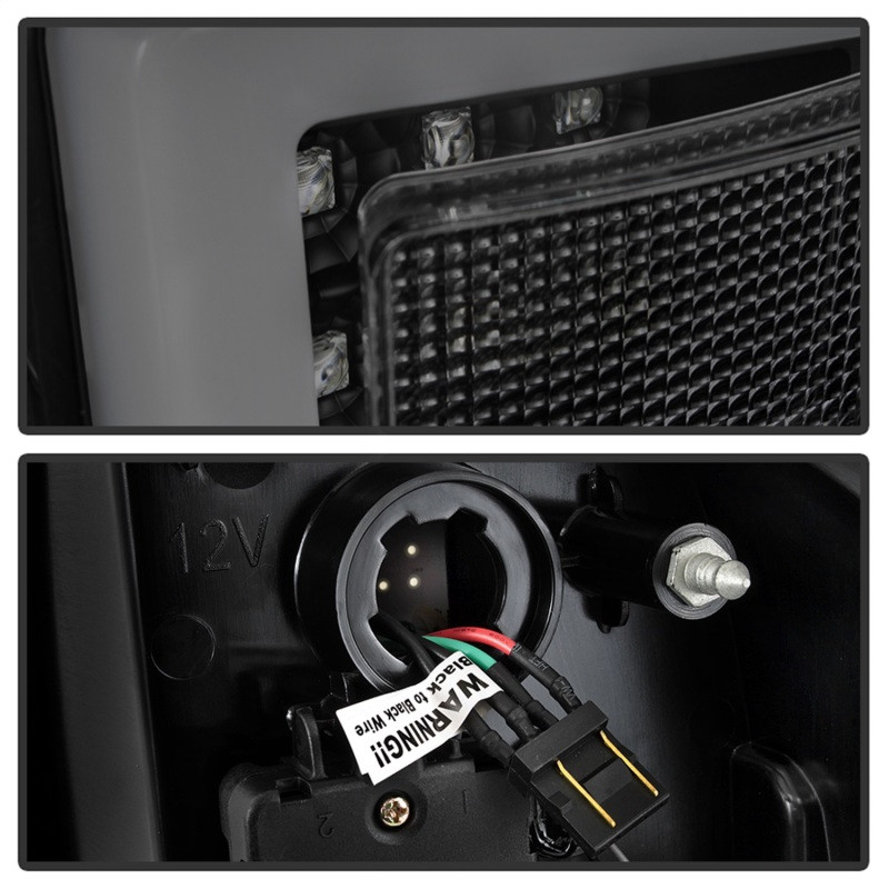 Spyder LED Tail Lights - Black Smoke for 16-17 Toyota Tacoma