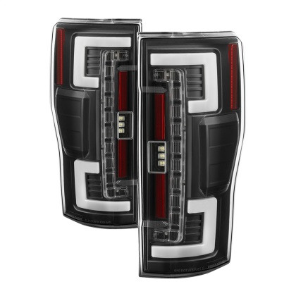 Spyder LED Tail Lights - Black for 17-18 Ford F-250 SD (w/Blind Spot Sensor)