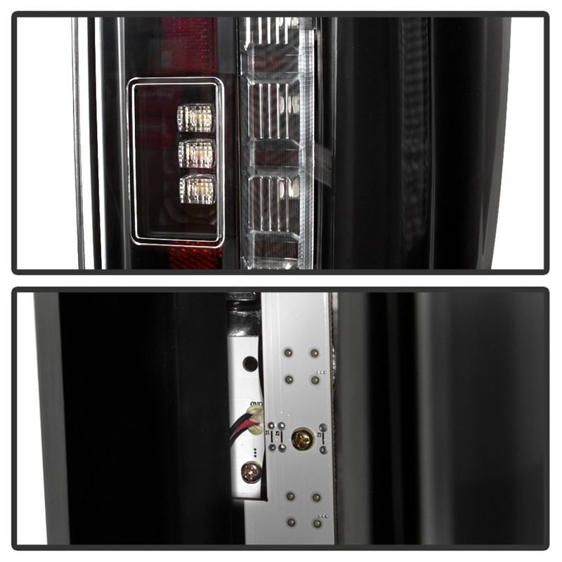 Spyder LED Tail Lights - Black for 17-18 Ford F-250 SD (w/Blind Spot Sensor)