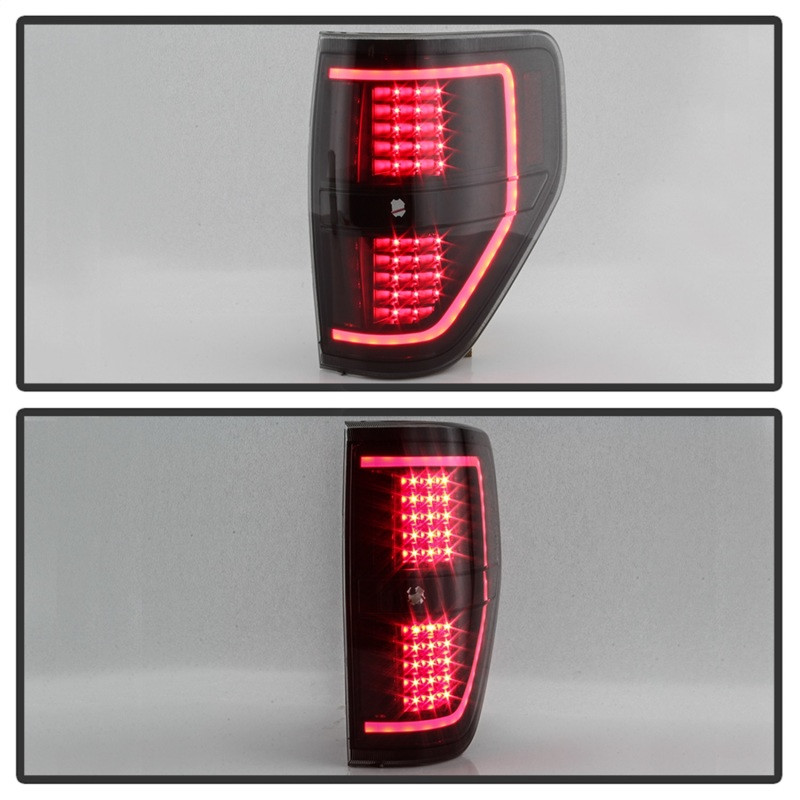 xTune Light Bar LED Tail Lights - Black Smoke for 09-14 Ford F-150