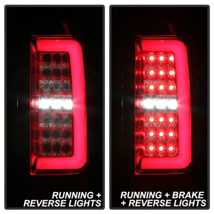 Spyder Light Bar LED Tail Lights - Red Clear for 2015-2017 Chevy Colorado