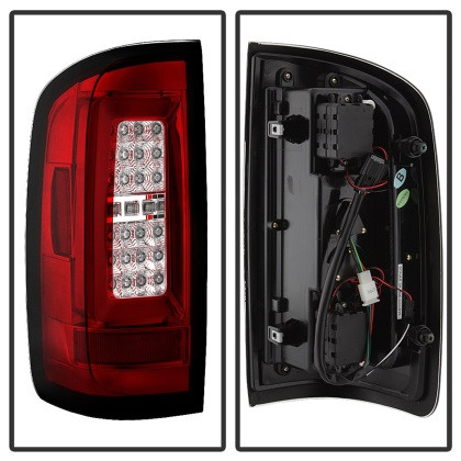 Spyder Light Bar LED Tail Lights - Red Clear for 2015-2017 Chevy Colorado