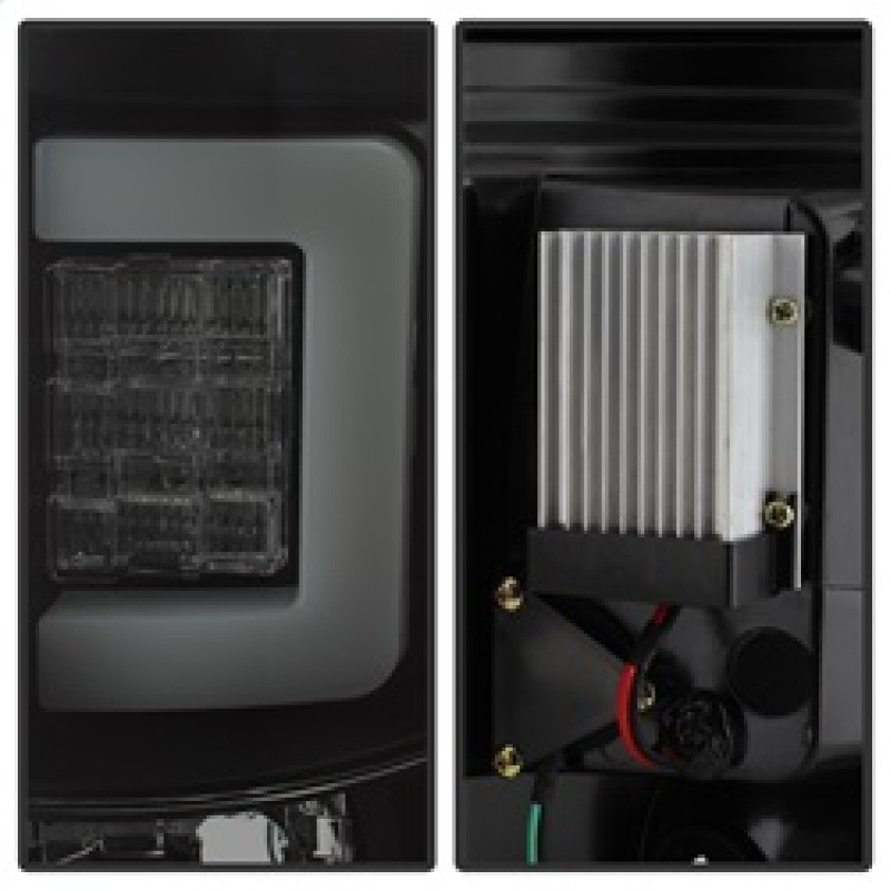 Spyder V2 Light Bar LED Tail Lights - Black Smoke for 09-14 Ford F150
