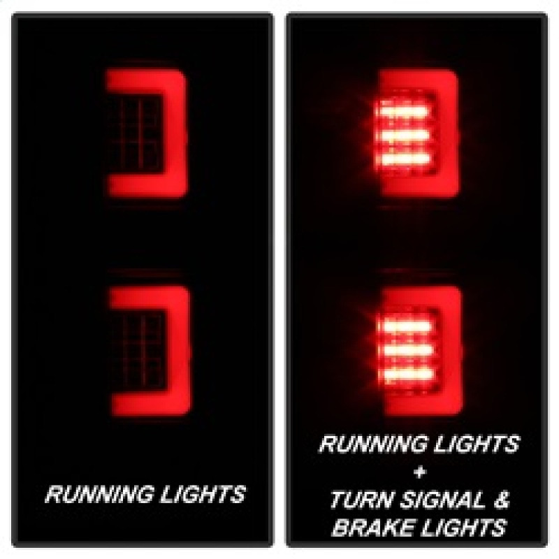 Spyder V2 Light Bar LED Tail Lights - Black Smoke for 09-14 Ford F150