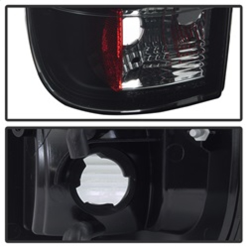 Spyder V3 Lght Bar LED Tail Lights - Black Smoke for 97-03 Ford F150 Stylsd. F250