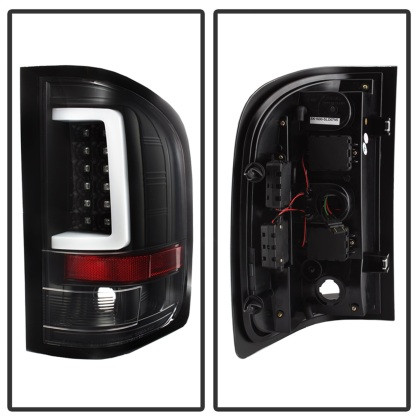 Spyder V3 LED Tail Lghts Black for 07-13 Silverado