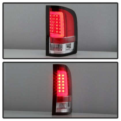 Spyder V3 Tail Lights Red/Clear for 07-13 Silverado