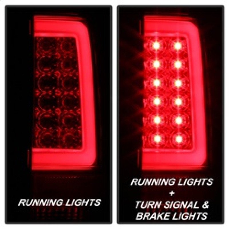 Spyder V3 Tail Lights Red/Clear for 07-13 Silverado