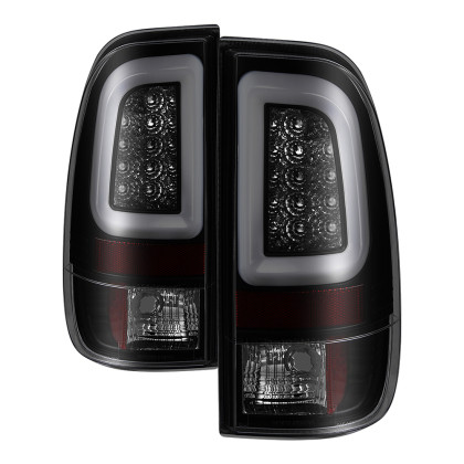 Spyder V3 Light Bar LED Tail Lights - Black Smoke for 08-16 F-250 Super Duty