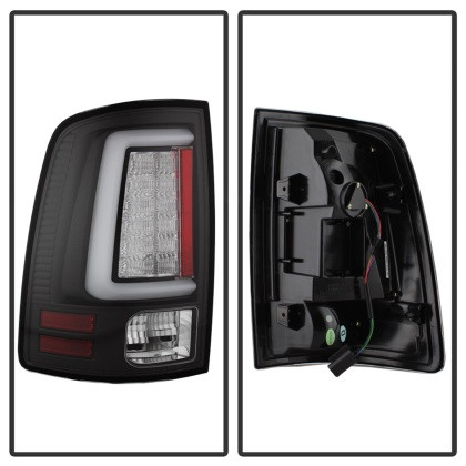 Spyder Light Bar LED Tail Lights - Black for 2013-2014 Dodge Ram