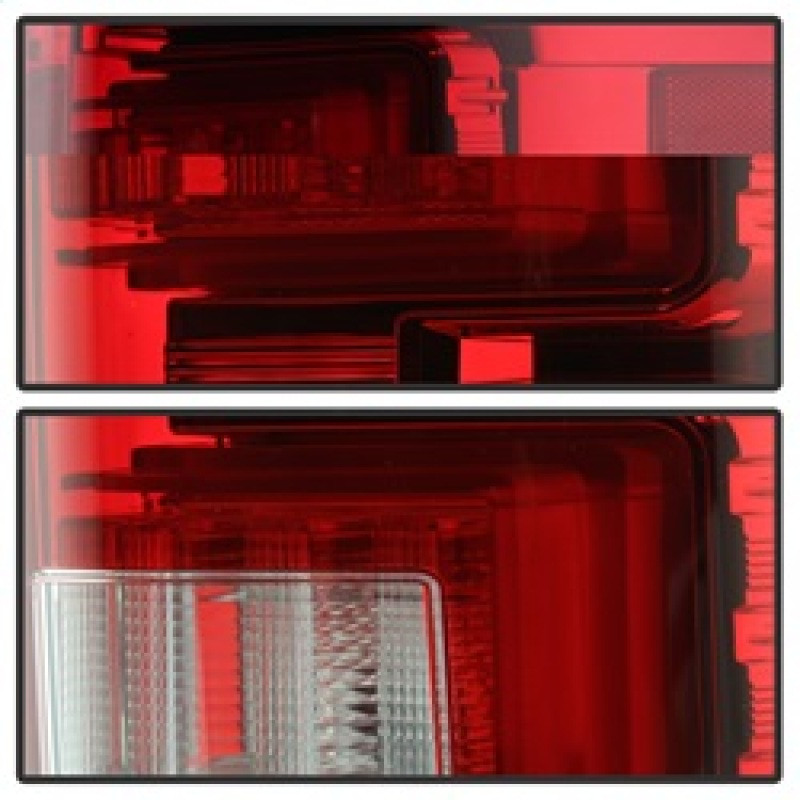 Spyder Light Bar LED Tail Lights - Red Clear for 2015-2017 Ford F150