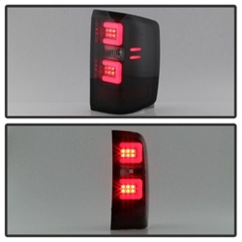 Spyder Light Bar LED Tail Lights - Black Smoke for 16-17 Chevy Silverado