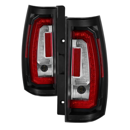 Spyder V2 - Light Bar LED Tail Lights - Black for 07-14 Chevy Suburban/Tahoe