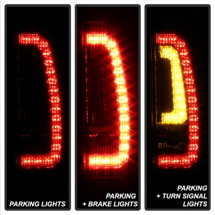 Spyder V2 - Light Bar LED Tail Lights - Black for 07-14 Chevy Suburban/Tahoe