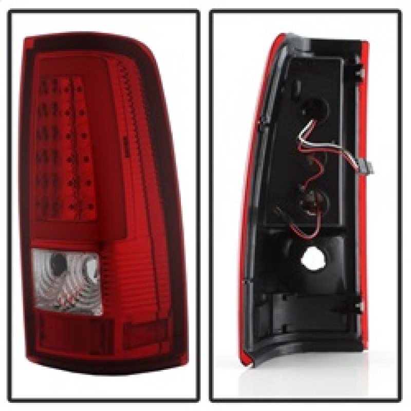 Spyder xTune Version 3 Tail Lights Red Clear for 99-02 Silverado 1500/2500/3500