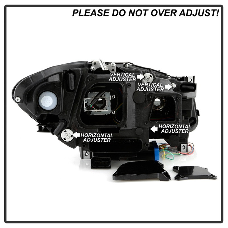 Spyder Projector Headlights - Black for 11-13 BMW 5 Series F10 Xenon/HID AFS