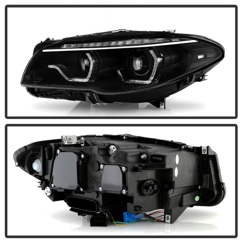 Spyder Projector Headlights - Black for 11-13 BMW 5 Series F10 Xenon/HID AFS