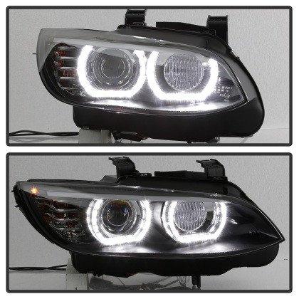 Spyder Projector Headlights - LED DRL - Black for 08-10 BMW F92 3 Series