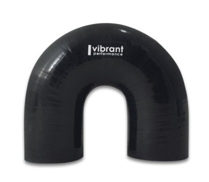 Vibrant 4 Ply Silicone Elbow Connector - 3in ID x 4.25in Leg 180 Deg Elbow