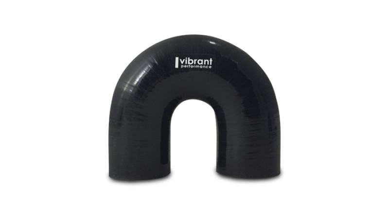 Vibrant 4 Ply Silicone Elbow Connector - 3in ID x 4.25in Leg 180 Deg Elbow