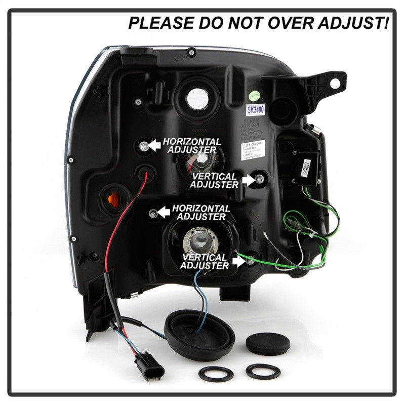 Spyder V2 Projector Headlights - Chrome for 07-14 GMC Yukon / Denali / XL