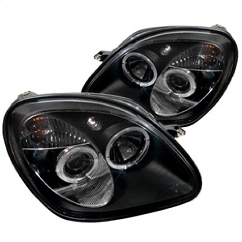Spyder 1PC Projector Headlights LED Halo Black for 98-04 Mercedes SLK w/ Halogen