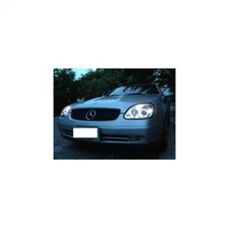 Spyder Projector Headlights LED Halo Chrome for 98-04 Mercedes SLK w/ Halogen