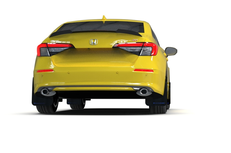 Rally Armor Black UR Mud Flap w/ White Logo for 2022 Civic Si/Sport/Touring