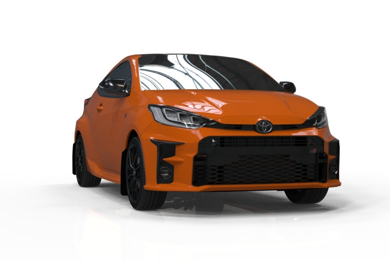 Rally Armor Black Mud Flap w/ Grey Logo for 20-22 Toyota GR Yaris Hatchback