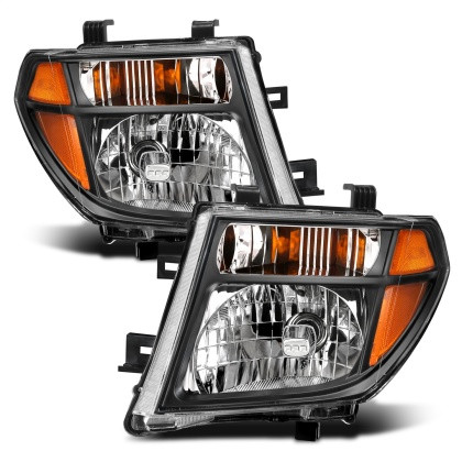 ANZO Crystal Headlight Black Amber for 2005-2008 Nissan Pathfinder