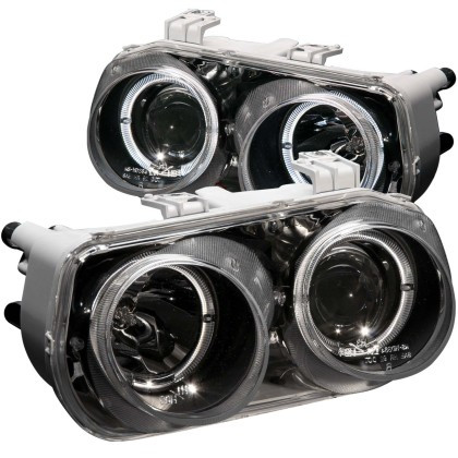 ANZO Projector Headlights w/ Halo Black for 1994-1997 Acura Integra
