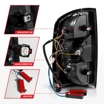 ANZO LED Taillights w/ Light Bar Chrome Clear Lens for 15-21 Chevy Colorado
