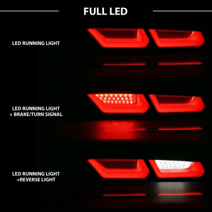 ANZO LED Taillight Red/Clear for 2016-2018 Chevrolet Camaro